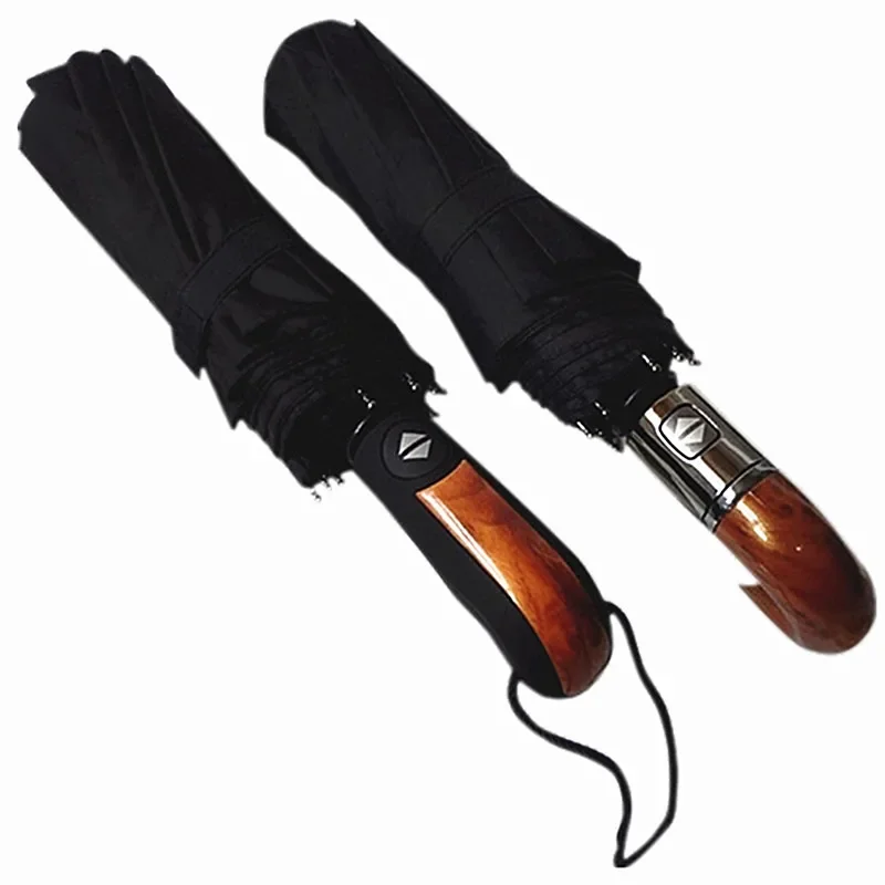 Golf Umbrella Large - Luxury Reverse Umbrella Men Wooden Handle