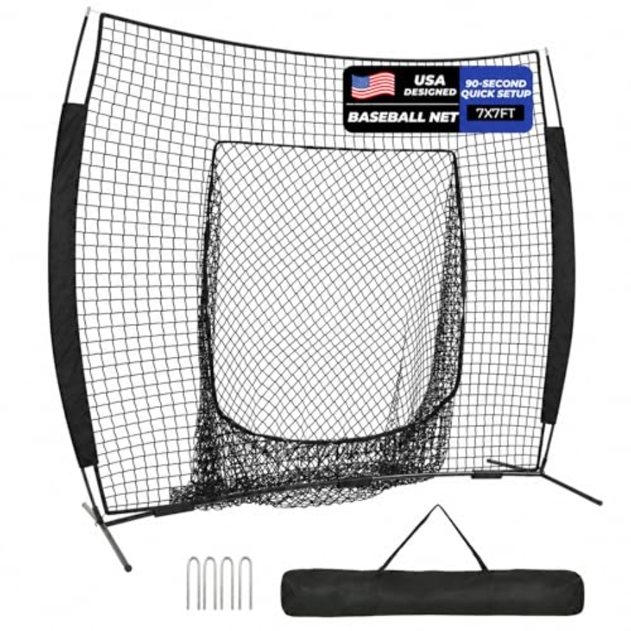 Practice Net Hitting - 7 x 7 Feet Baseball Net,