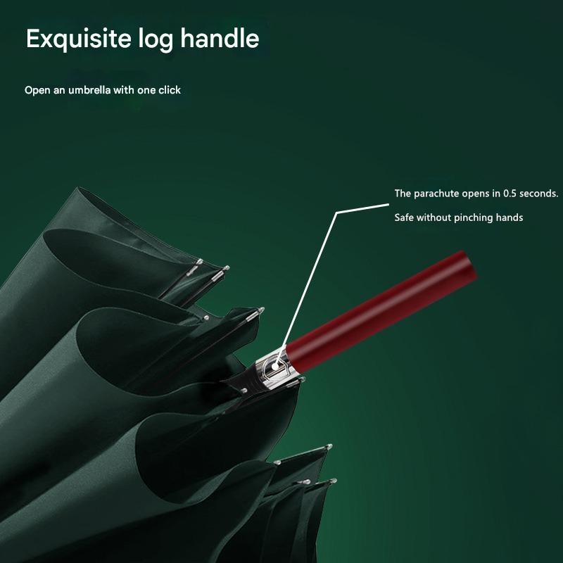 Automatic Wooden Long-handled  - Golf Umbrella Large 评论和价格