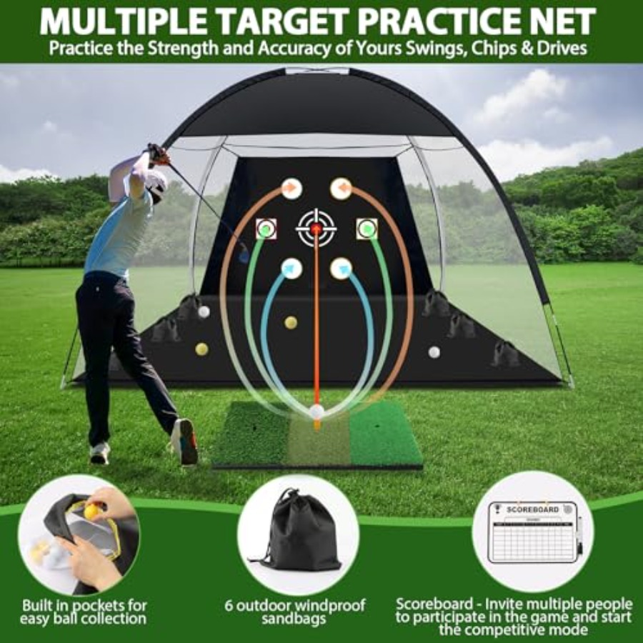 Golf Net, 10x7 Ft Practice Hit - Practice Net Hitting 评论和价格