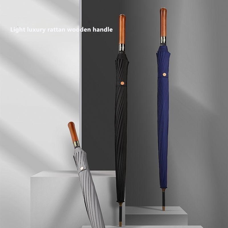 Automatic Wooden Handle Umbrel - Golf Umbrella Large 评论和价格