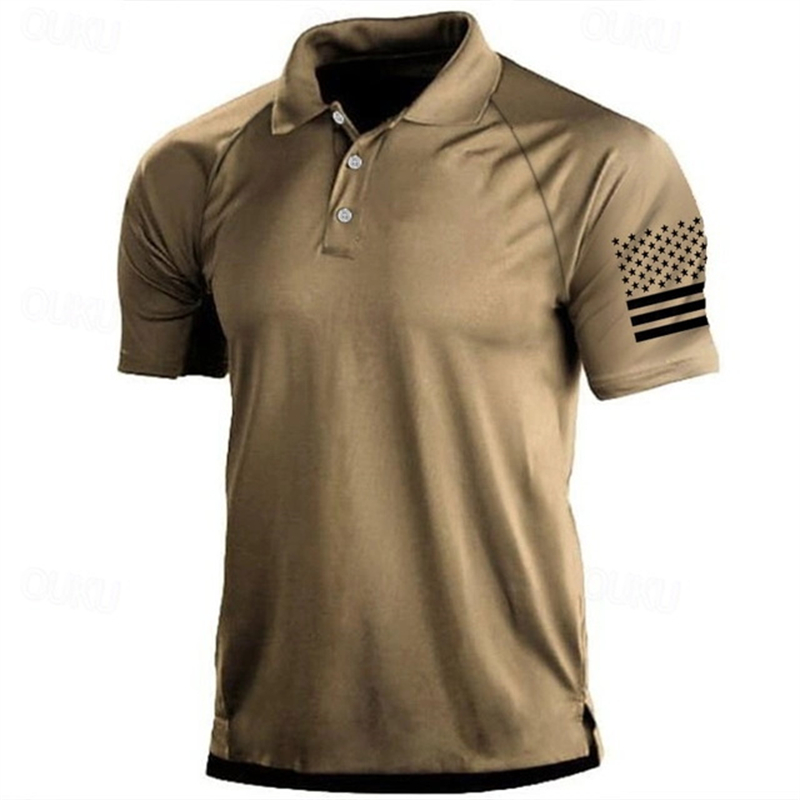 3D Print USA Flag Pattern Polo - Golf Equipment Wholesale 评论和价格