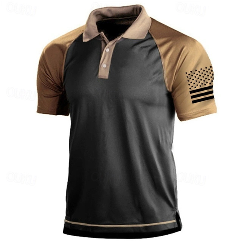 3D Print USA Flag Pattern Polo - Golf Equipment Wholesale 评论和价格
